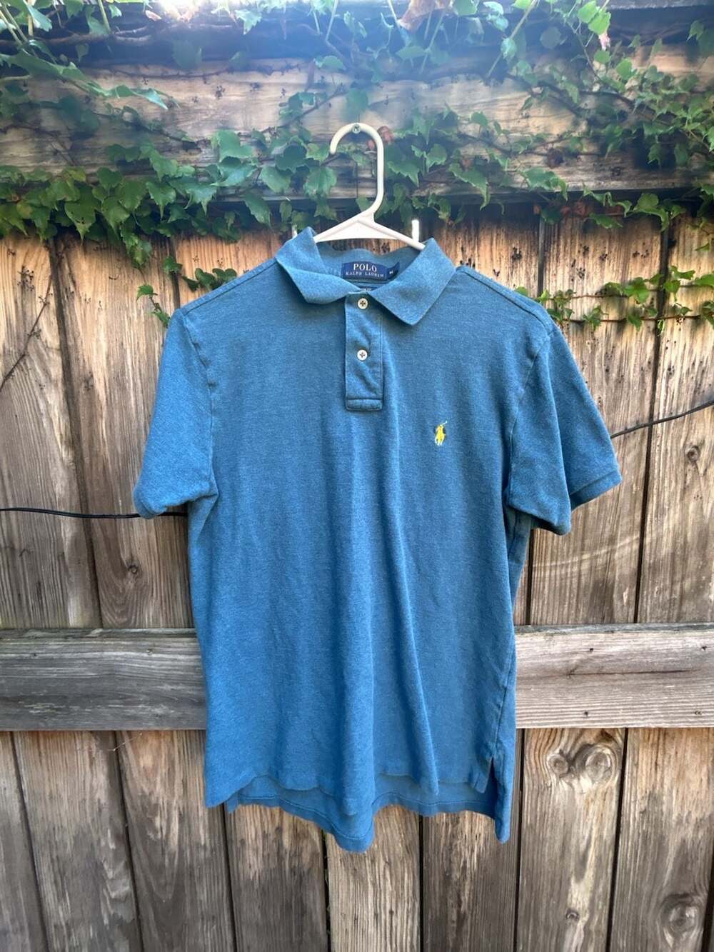 Polo Ralph Lauren Custom Fit Blue Short Sleeve Polo Shirt Men's Medium